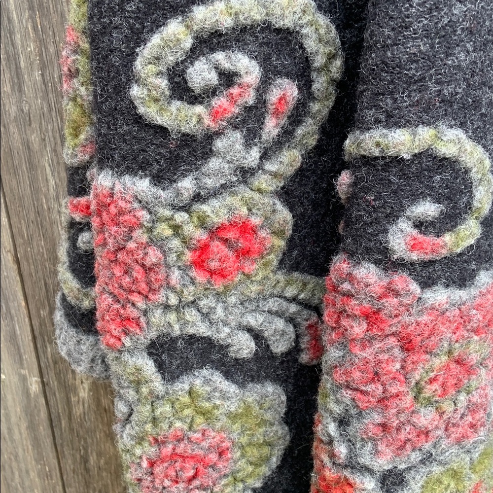Vintage Concept Wool Floral Waterfall Cardigan Small - Picture 7 of 8
